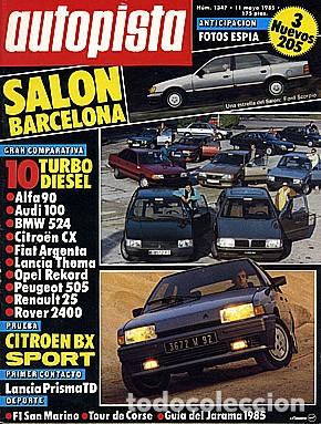 Coches: AUTOPISTA N&ordm; 1345 emelba 903 alfa 90 citoen bx sport bmw 544 td rover 2400 td