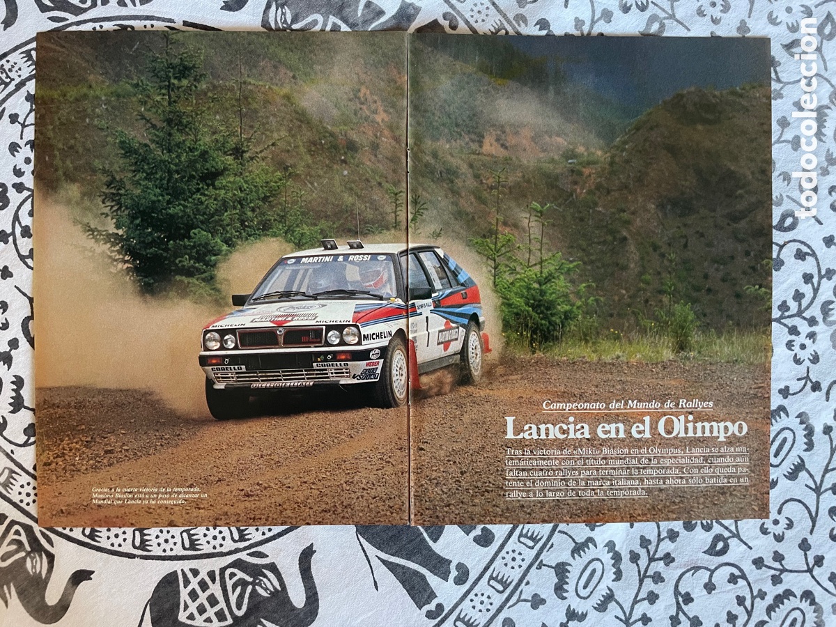 Coches: Hojas publicidad - LANCiA DELTA HF - en el campeonato del mundo de Rallyes
