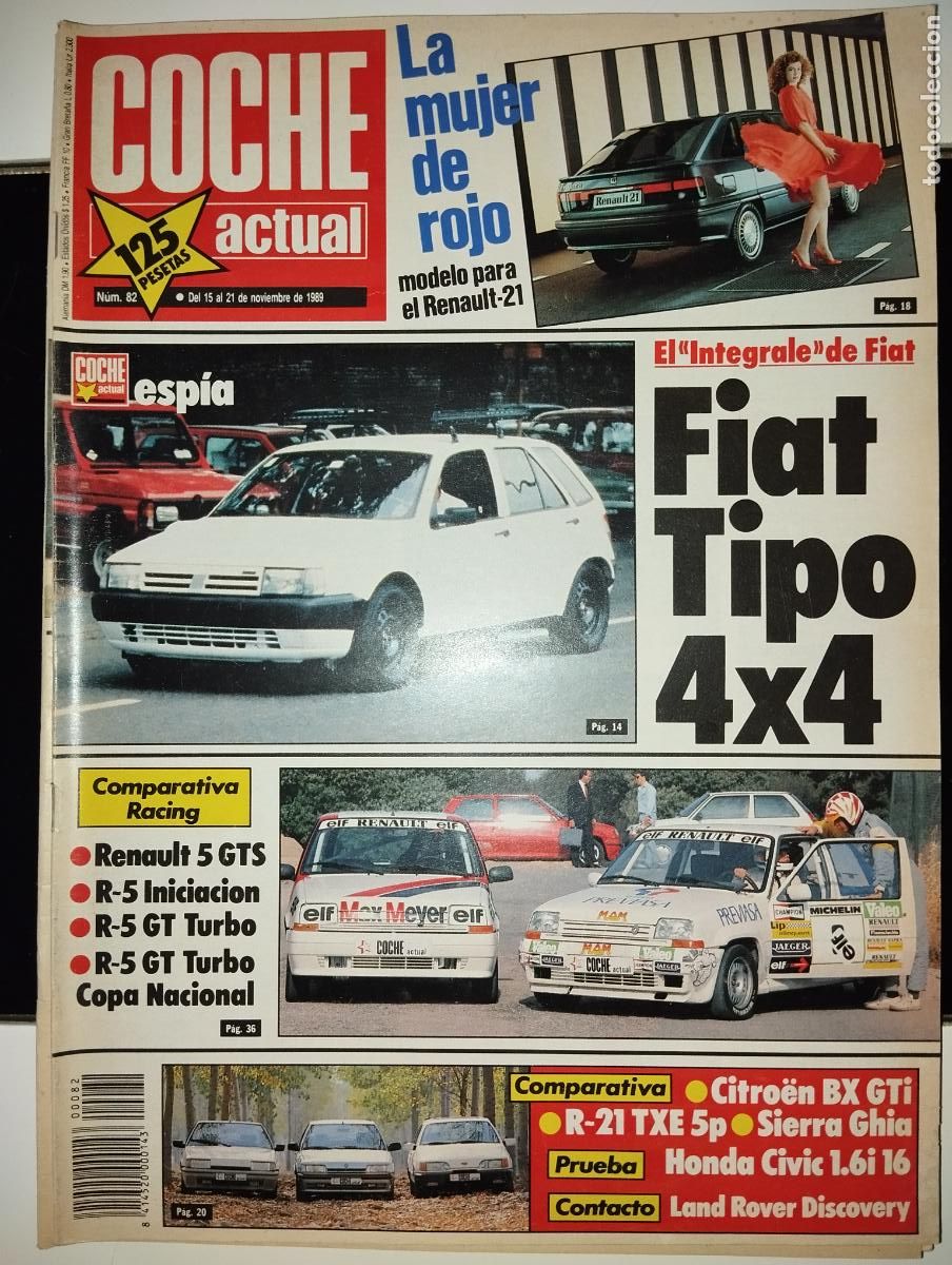Coches: REVISTA COCHE ACTUAL N 82 FIAT TIPO RENAULT // A&Ntilde;OS 89