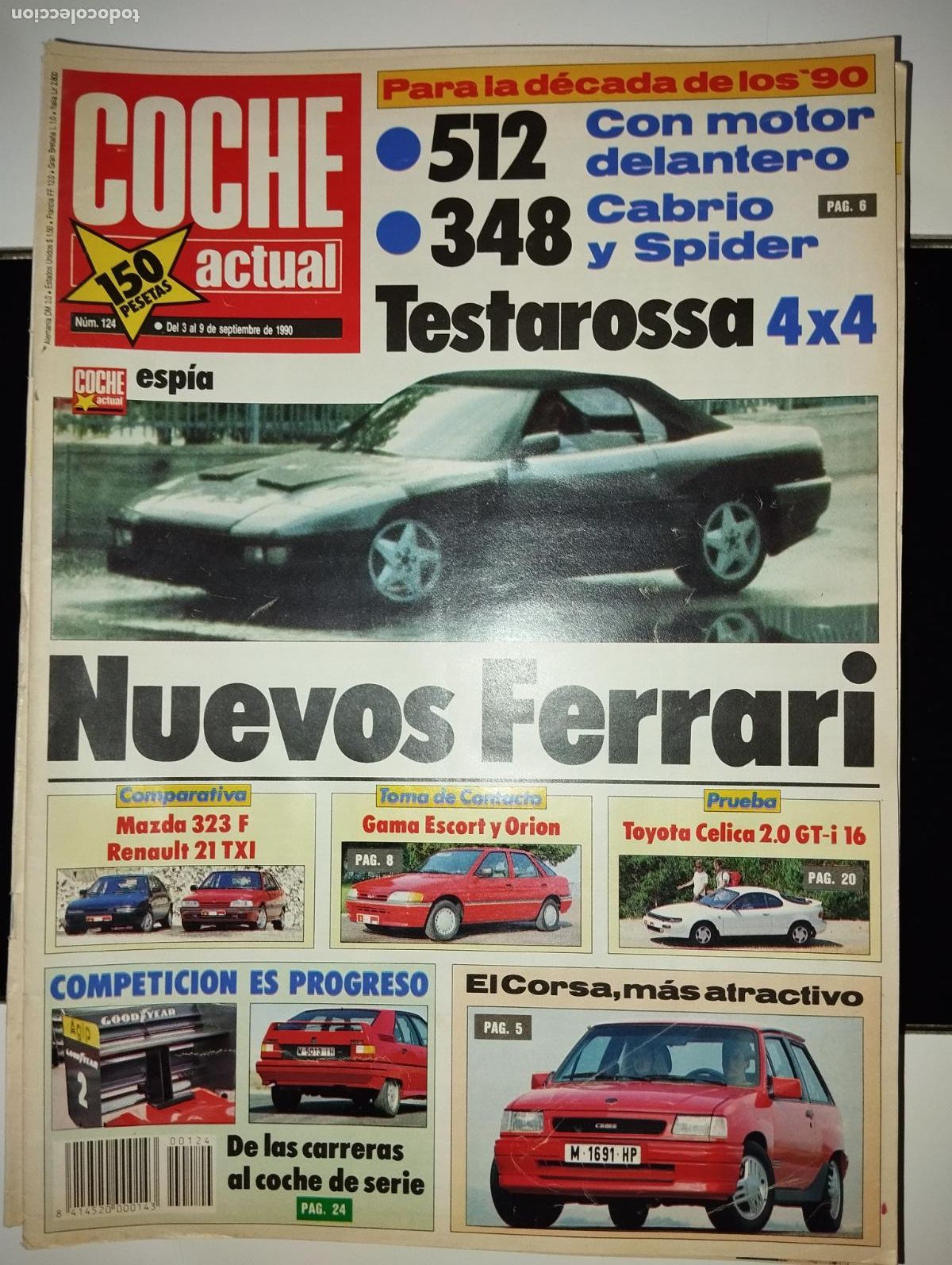 Coches: REVISTA COCHE ACTUAL N&ordm; 124 FERRARI // A&Ntilde;OS 90