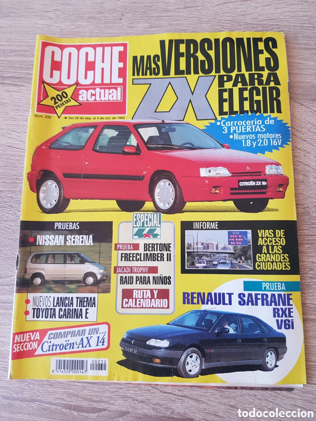 Cars: Revista Coche Actual N 232 1992 Del 28 de septiembre al 4 de Octubre