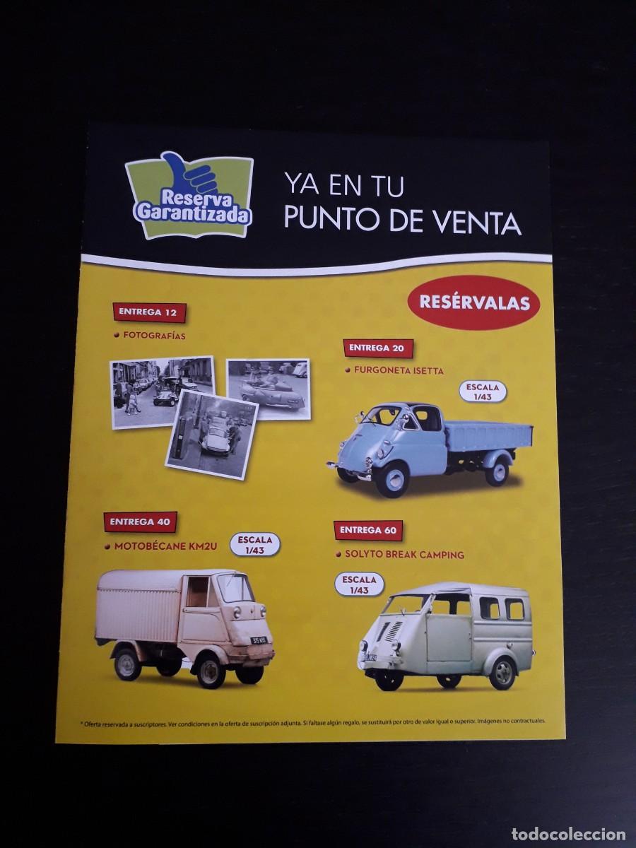 Autos: FOLLETO TRIPTICO RESERVA GARANTIZADA PUNTO DE VENTA FORMULARIO COLECCION MICROCOCHES DE ANTA&Ntilde;O