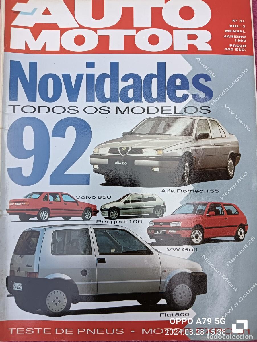 Coches: 1992 REVISTA AUTO MOTOR - NOVIDADES 2002 - ALFA ROMEO 155 - VOLVO 850 - FIAT 500