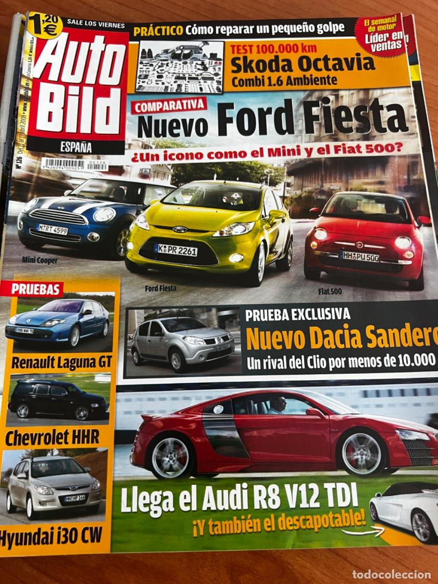 Voitures: AUTO BILD. N&deg;126. ABRIL 2008. NUEVO FORD FIESTA. NUEVO DACIA SANDERO. RENAULT LAGUNA GT.