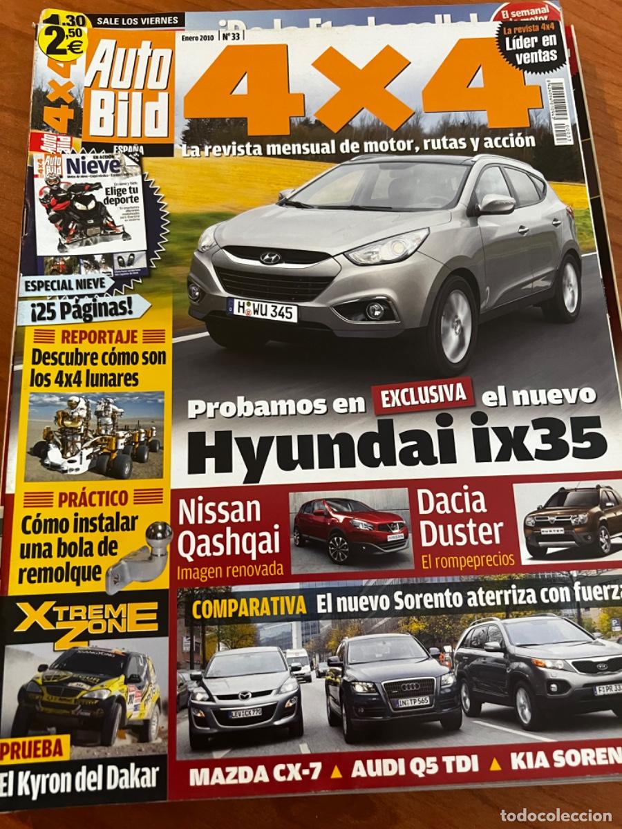 Coches: AUTO BILD, 4X4. N&deg;33. ENERO 2010. HYUNDAI IX35. NISSAN QASHQAI. DACIA DUSTER. MAZDA CX-7.