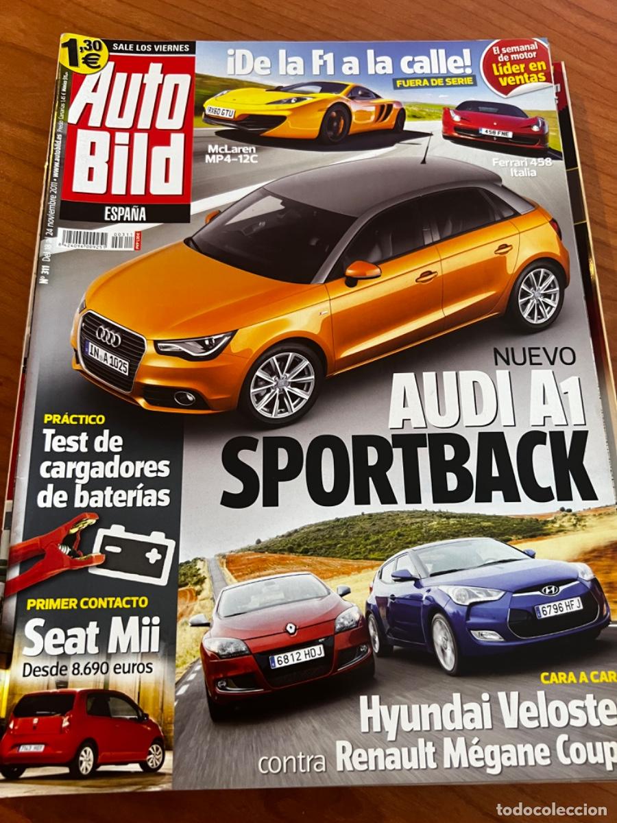 Coches: AUTO BILD. N&deg;311. NOVIEMBRE 2011. NUEVO AUDI A1 SPORTBACK. HYUNDAI VELOSTER CONTRA RENAULT MEGANE.