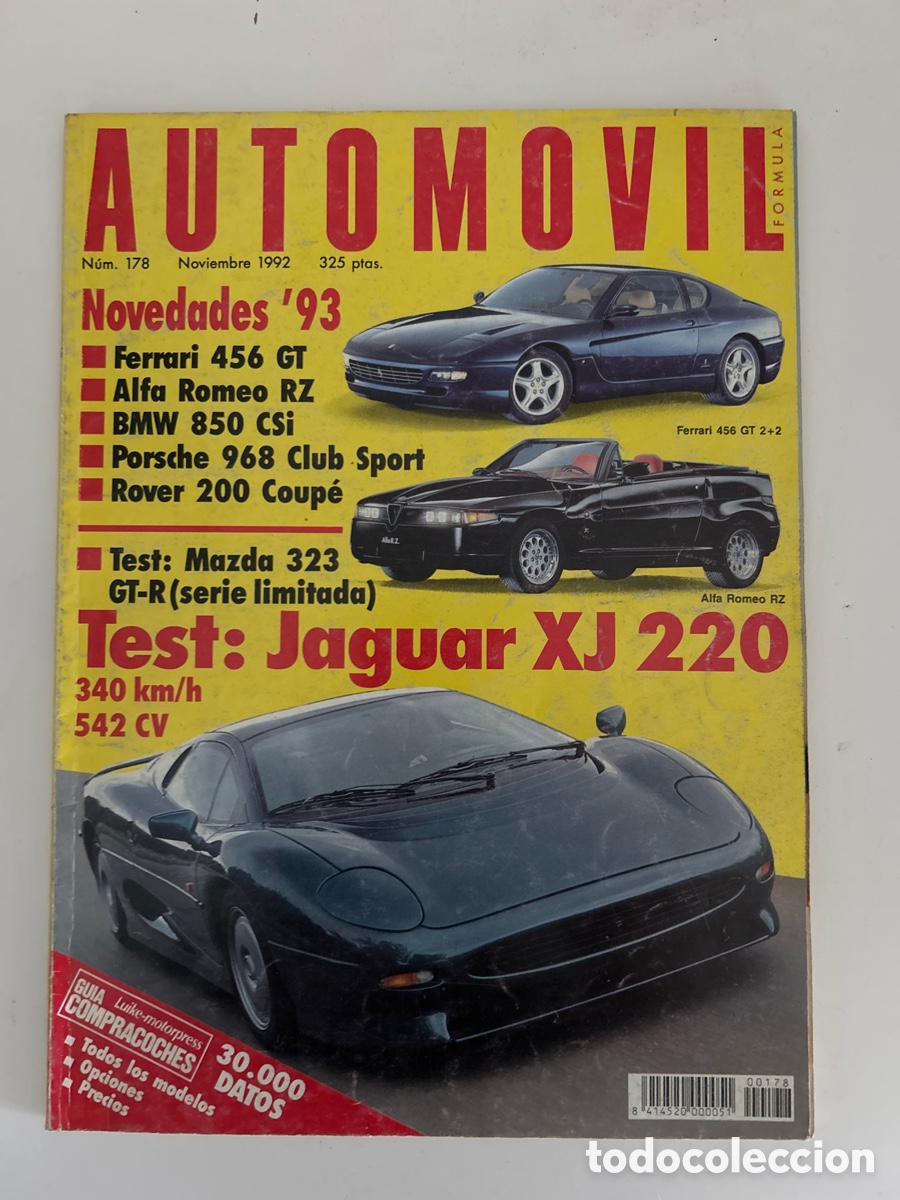 Cars: Revista &ldquo;Autom&oacute;vil&rdquo; a&ntilde;o 1992