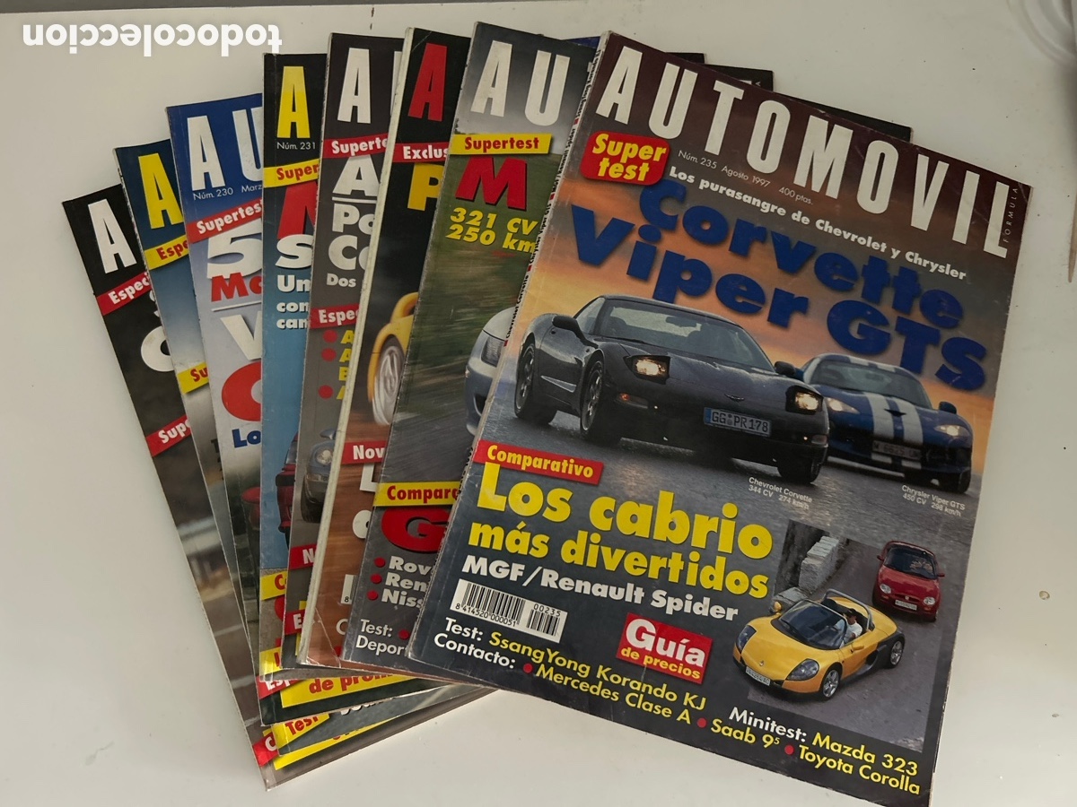 Cars: Lote revistas Autom&oacute;vil a&ntilde;o 1997
