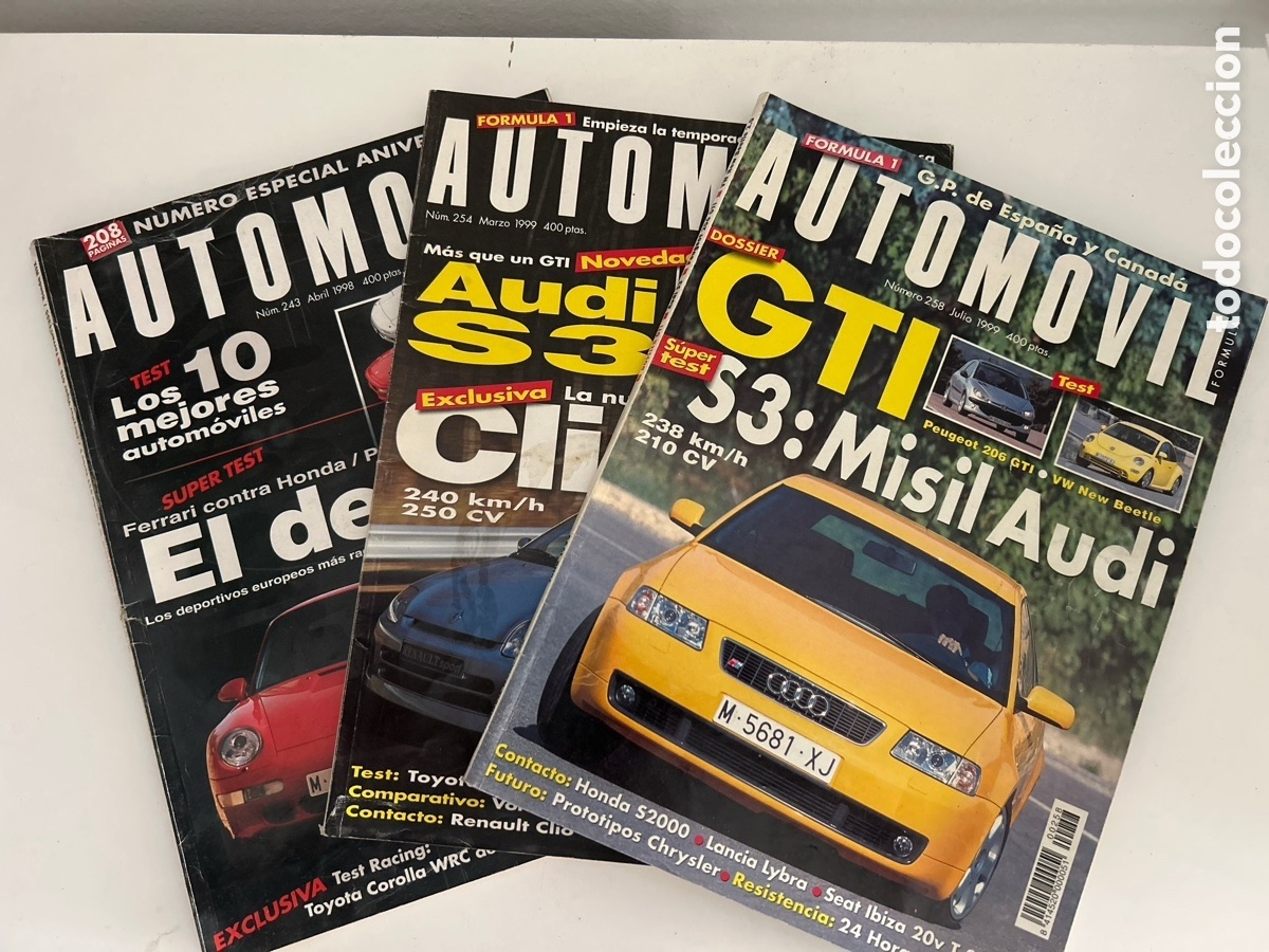 Cars: Lote revistas &ldquo;Autom&oacute;vil&rdquo;