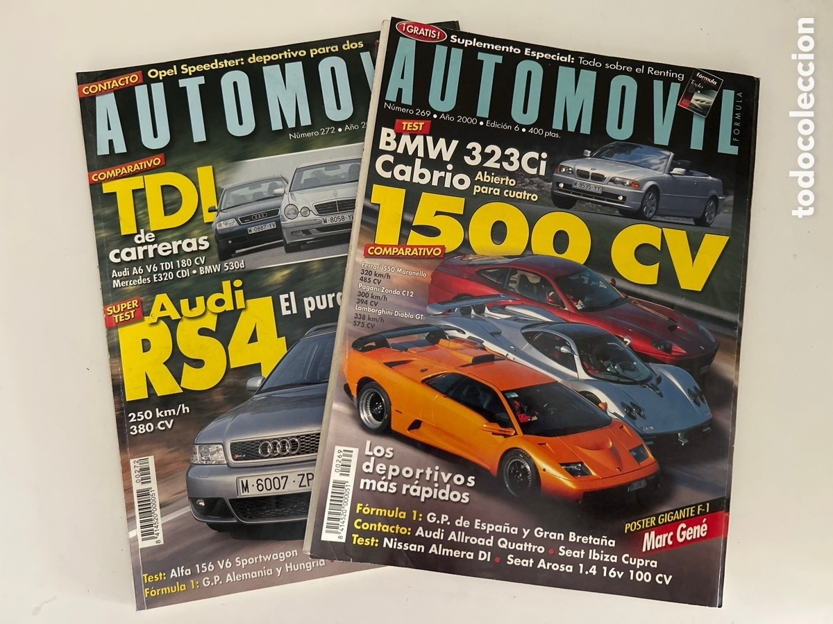 Cars: Lote revistas &ldquo;Autom&oacute;vil&rdquo; a&ntilde;o 2000