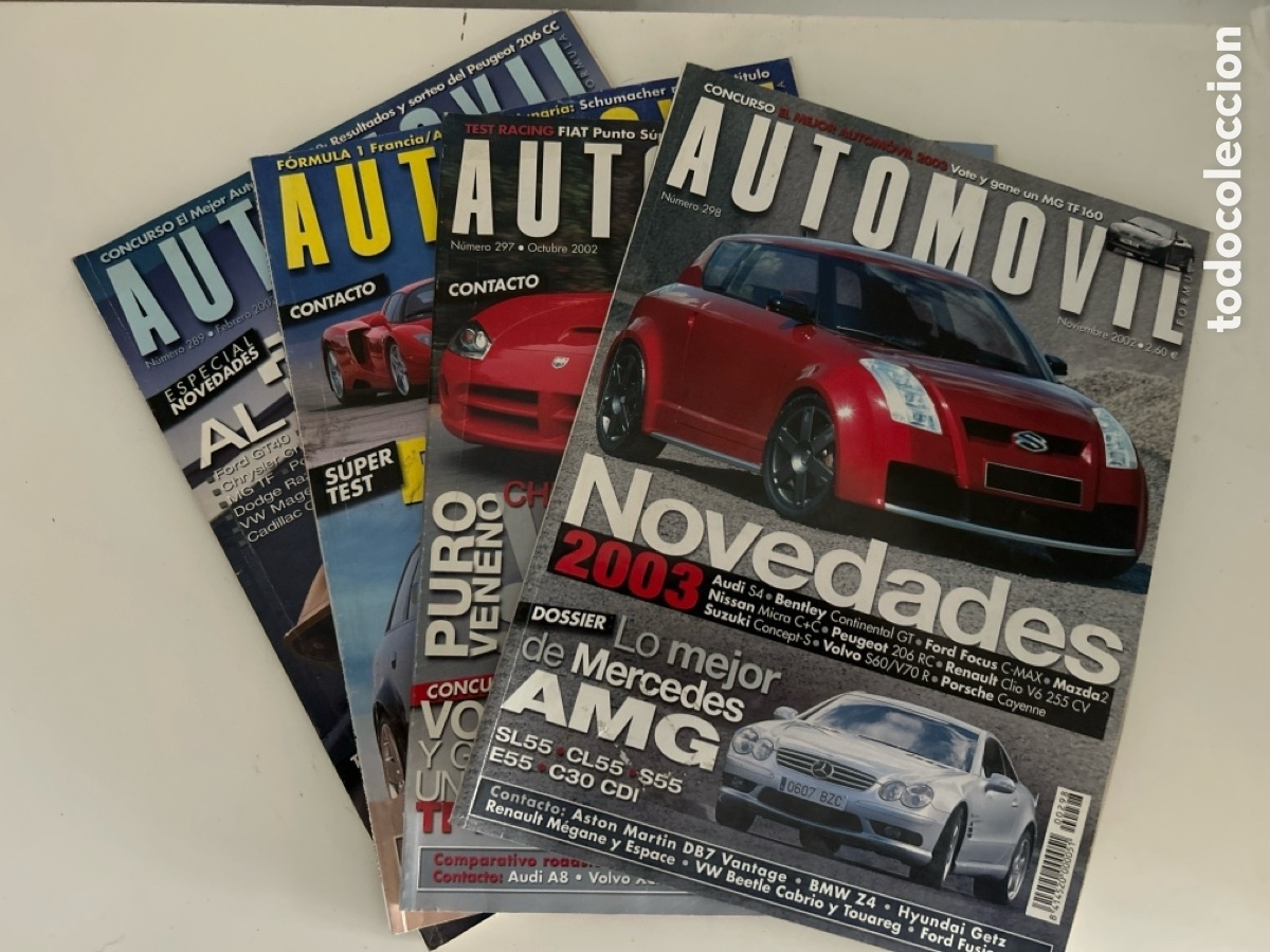 Cars: Lote revistas &ldquo;Autom&oacute;vil&rdquo; a&ntilde;o 2002.