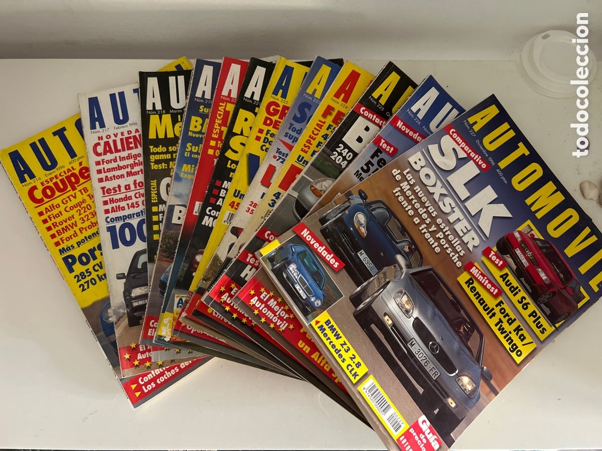 Cars: Lote revista Autom&oacute;vil a&ntilde;o 1996