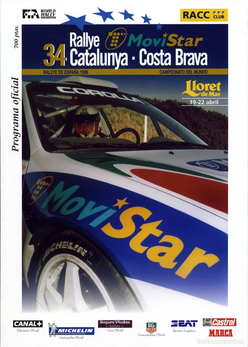 Coches: RALLYE CATALUNYA 1998 PROGRAMA OFICIAL