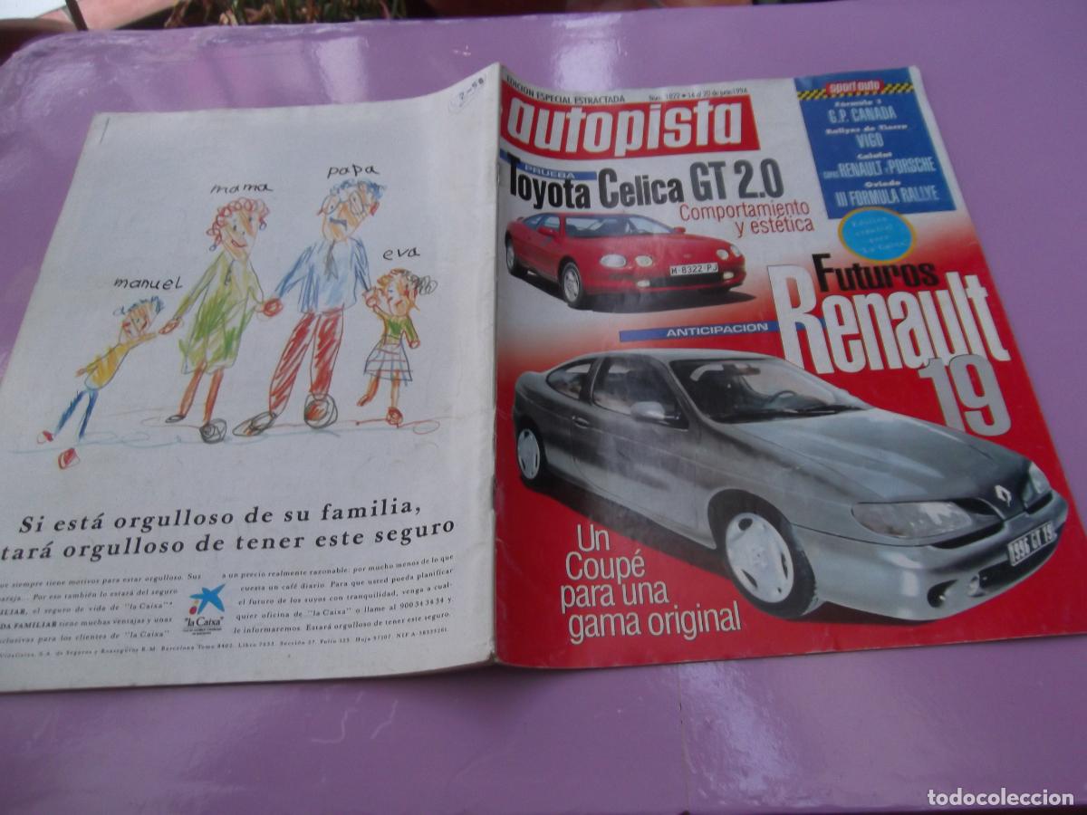 Carros: autopista n&ordm; 1822, 1994, toyota celica, renault 19, opel vectra merit y nissan primera 2.0slx,
