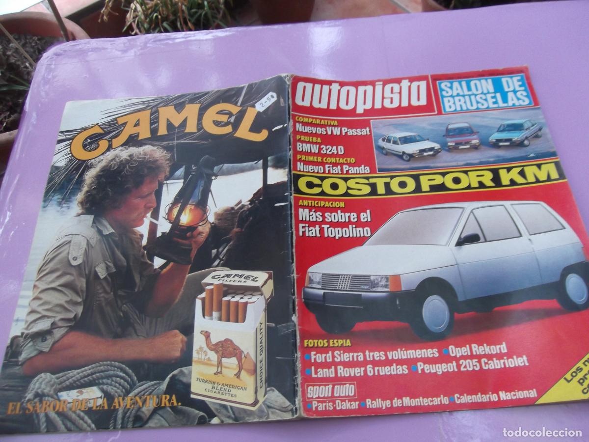 Coches: autopista n&ordm; 1384, 1986, nuevos vw passat, bmw 324 d, fiat panda, fiat topolino, salon bruselas