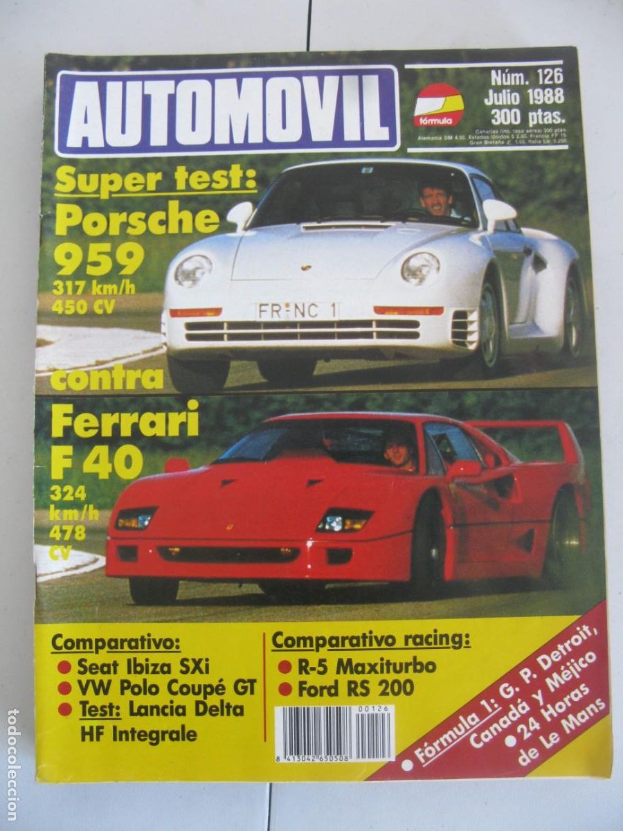 Carros: REVISTA AUTOMOVIL N&ordm; 126 - ALFA 75 V6 3.0 AMERICA- ASTON MARTIN VANTAGE VOLANTE