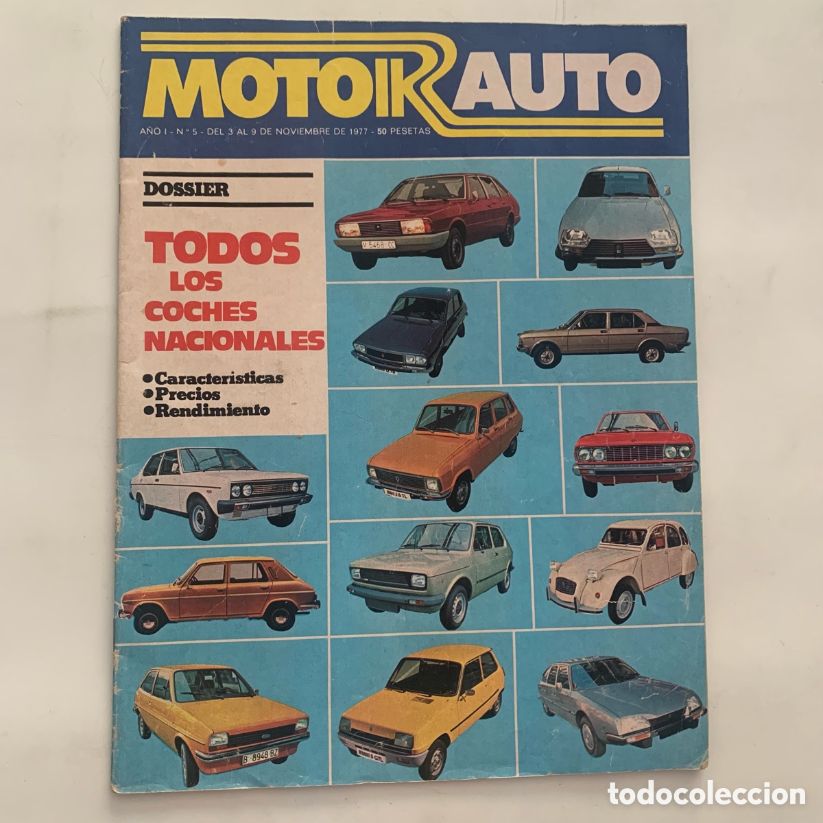 Cars: revista motorauto n&ordm; 5 especial catalogo dossier coches nacionales de 1977