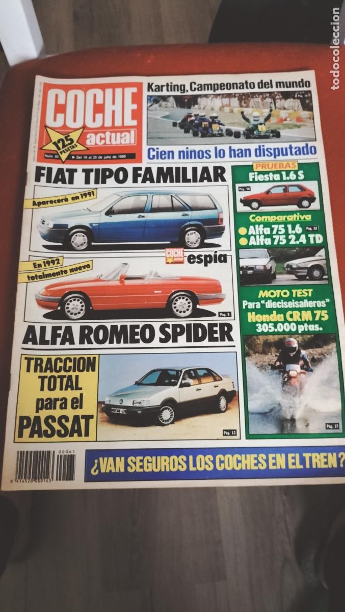 Voitures: ANTIGUA REVISTA COCHE ACTUAL N&ordm; 65 DEL 19 AL 25 DE JULIO DE 1989