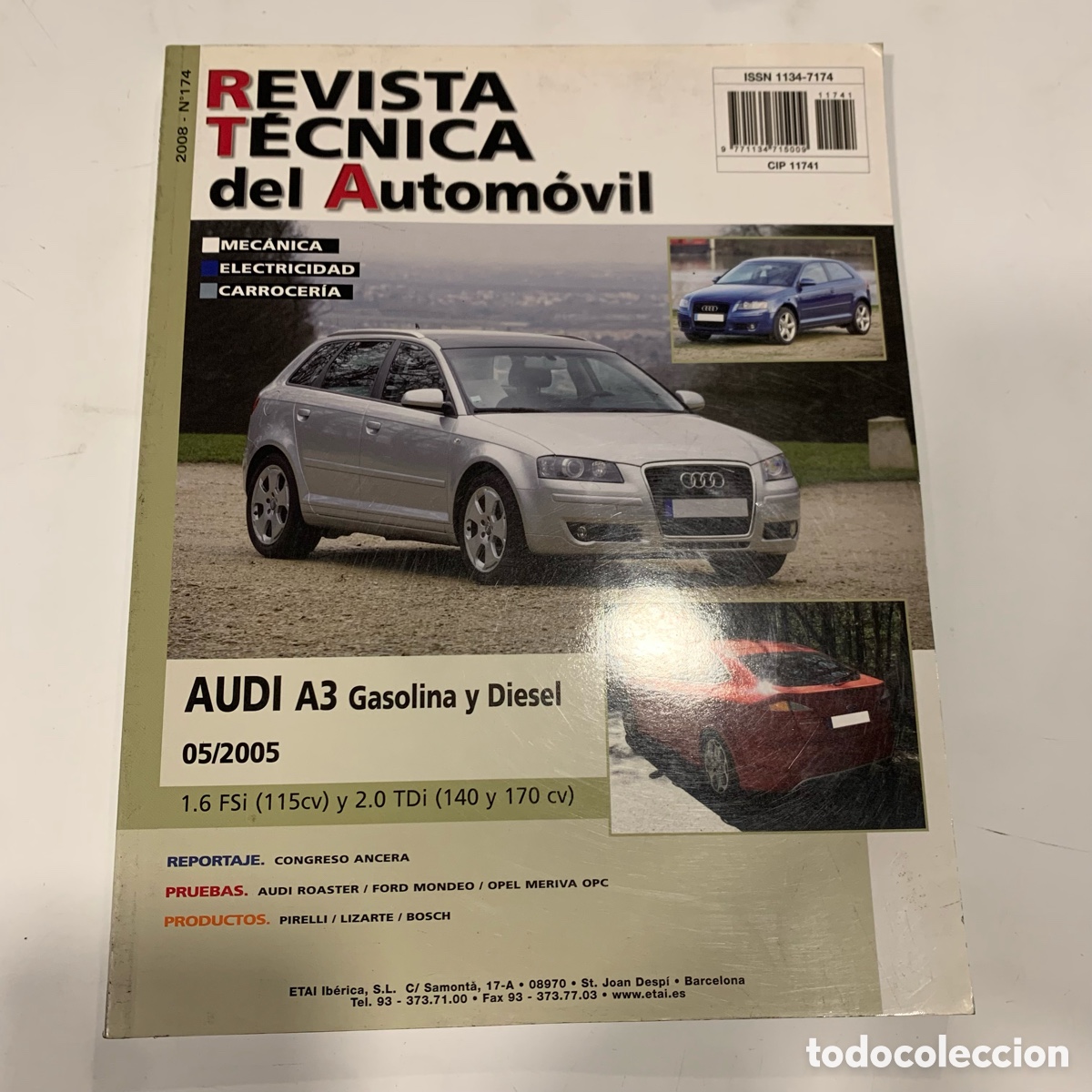 Coches: revista tecnica del automovil manual reparacion datos tecnicos audi a3 1.6 fsi 2.0 tdi