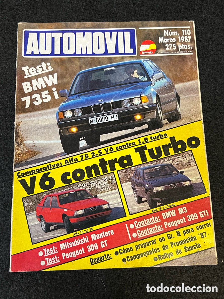 Carros: AUTOM&Oacute;VIL N&Uacute;MERO 110 MARZO 1987 BMW 735i V6 CONTRA TURBO.