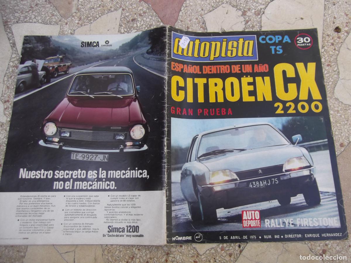 Coches: autopista n&ordm; 842, 1975, poster f-1 tom price, citroen cx 2200, cadillac seville,
