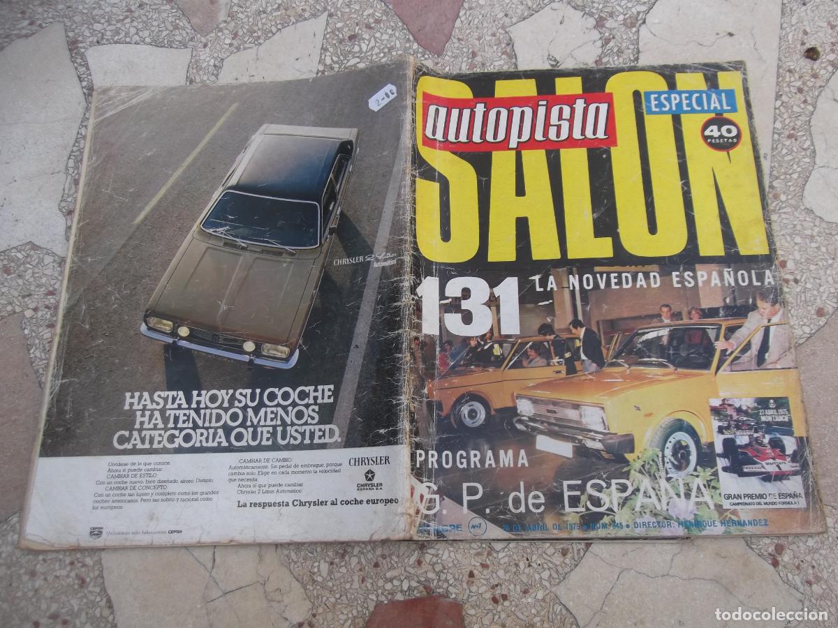 Carros: autopista n&ordm; 845, 1975, especial salon , poster seat 131,