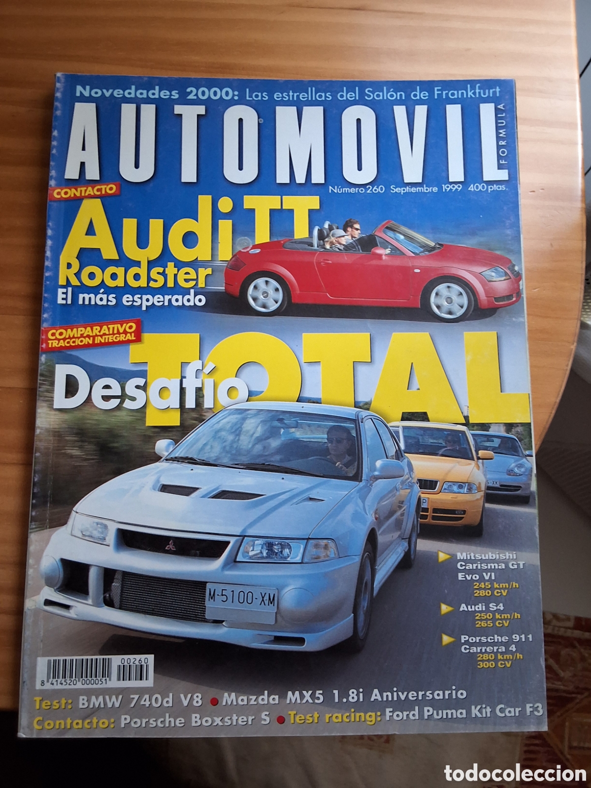 Voitures: Automovil revista mensual n&uacute;mero 260 a&ntilde;o 1999 septiembre