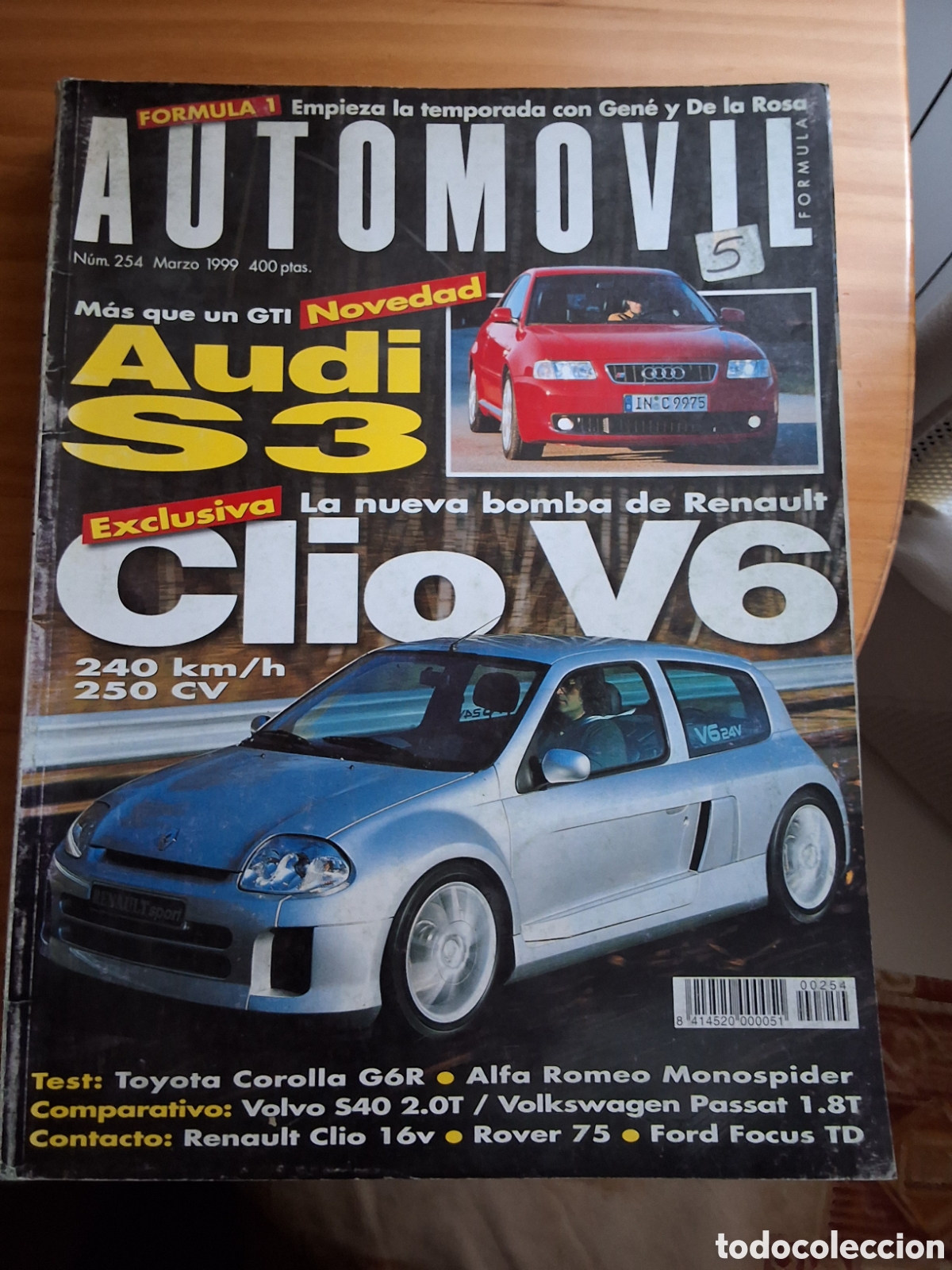 Autos: Automovil revista mensual n&uacute;mero 254 a&ntilde;o 1999