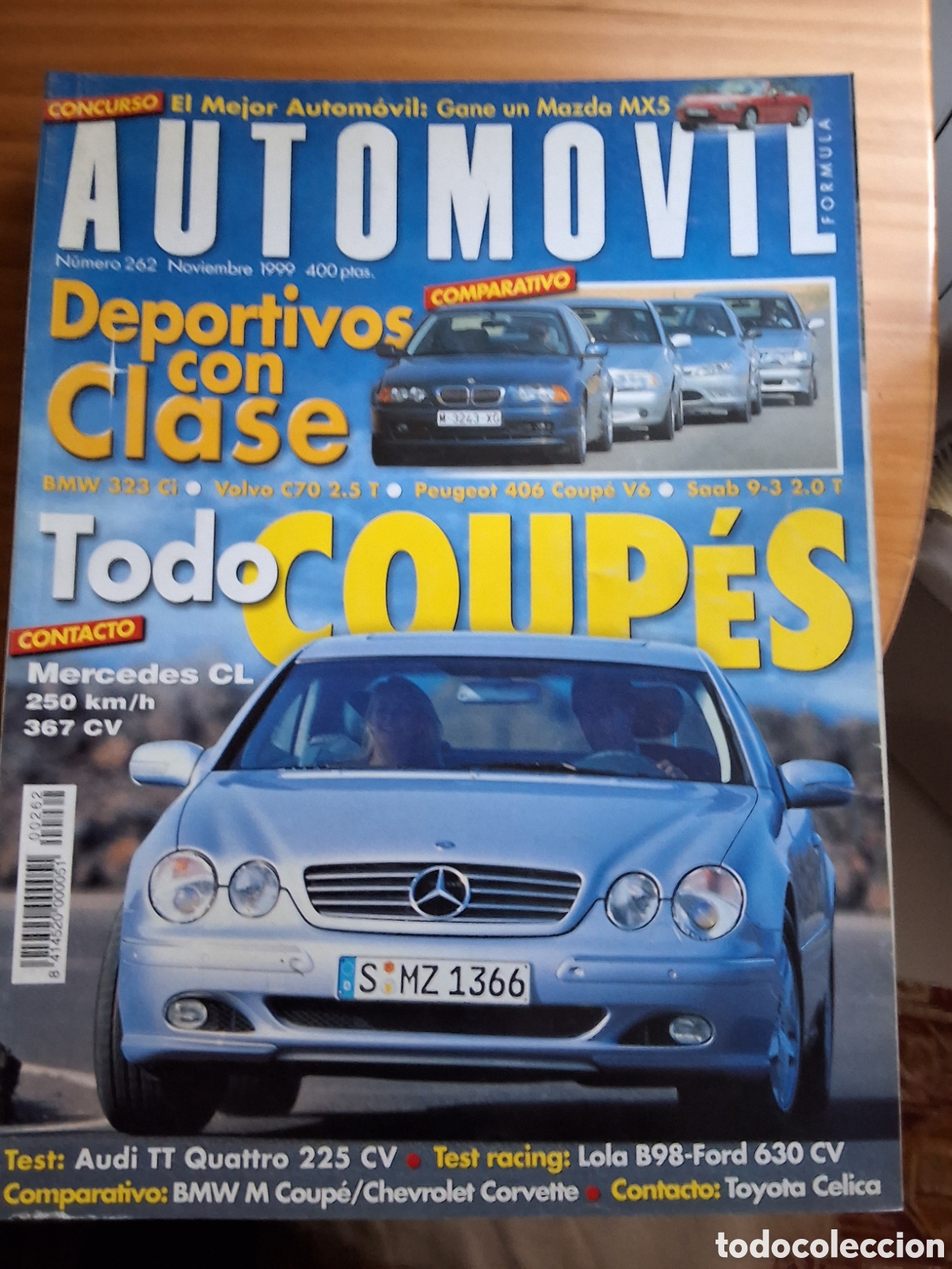 Autos: Automovil revista mensual n&uacute;mero 262 a&ntilde;o 1999 noviembre