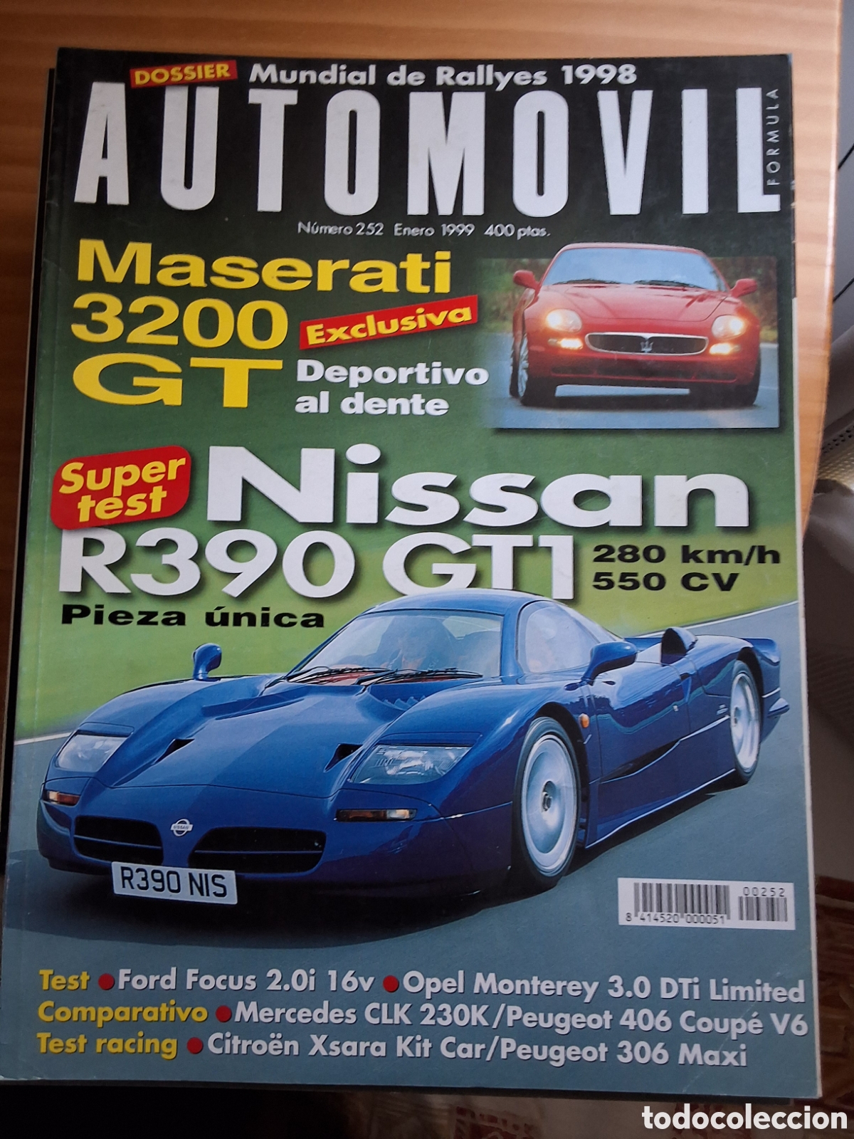 Autos: Automovil revista mensual n&uacute;mero 252 a&ntilde;o 1999 enero