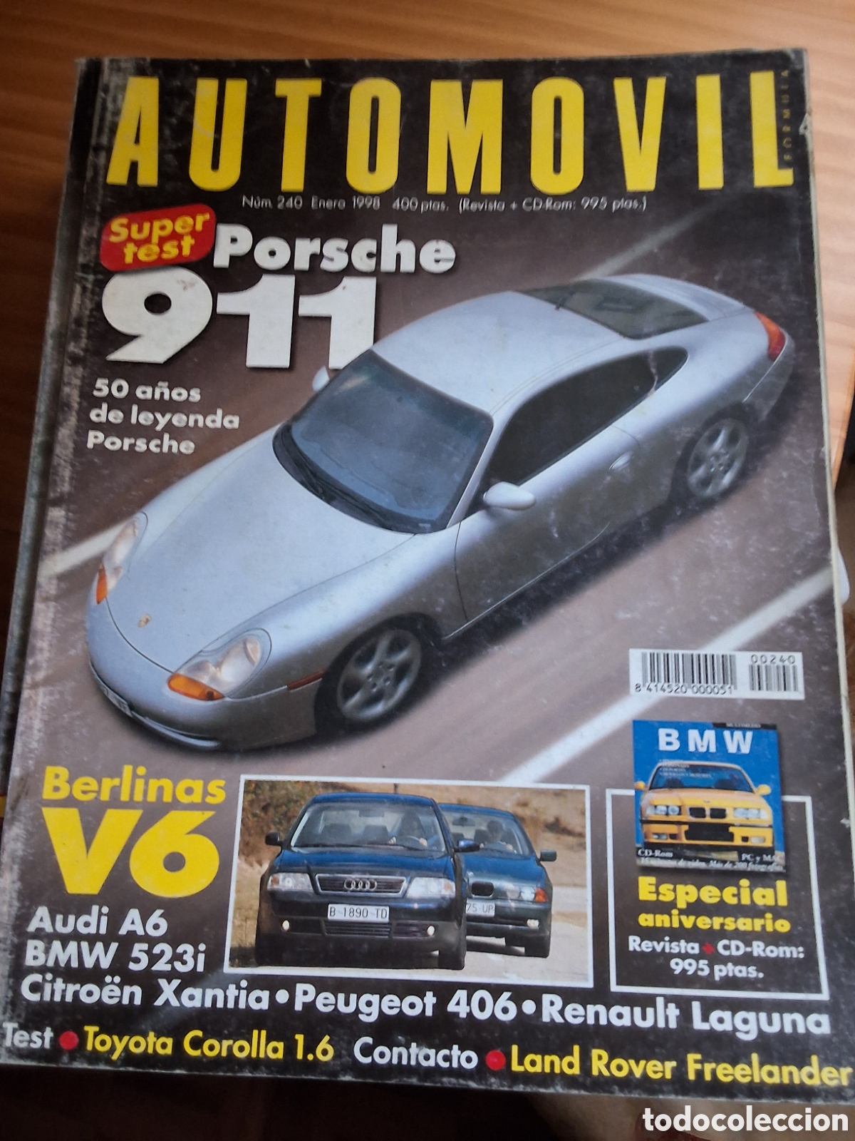 Carros: Automovil revista mensual n&uacute;mero 240 a&ntilde;o 1998 enero