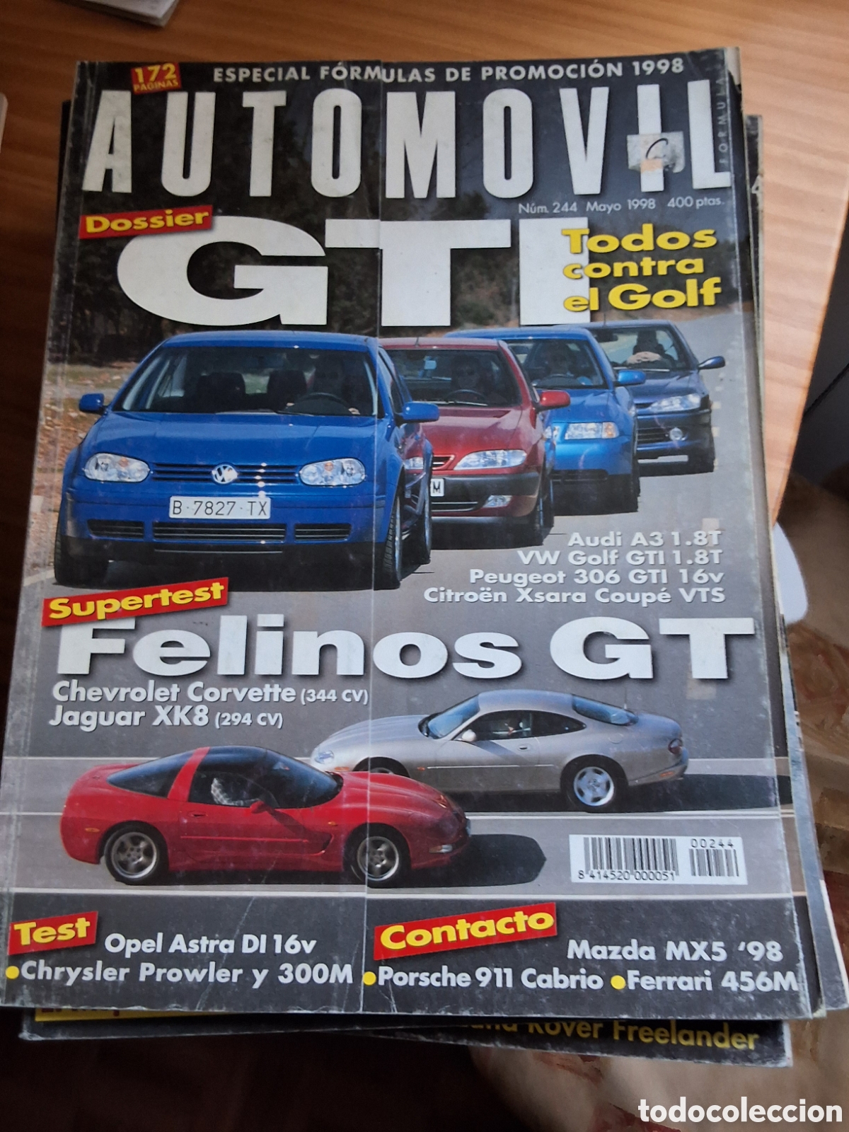 Carros: Automovil revista mensual n&uacute;mero 244 a&ntilde;o 1998 mayo