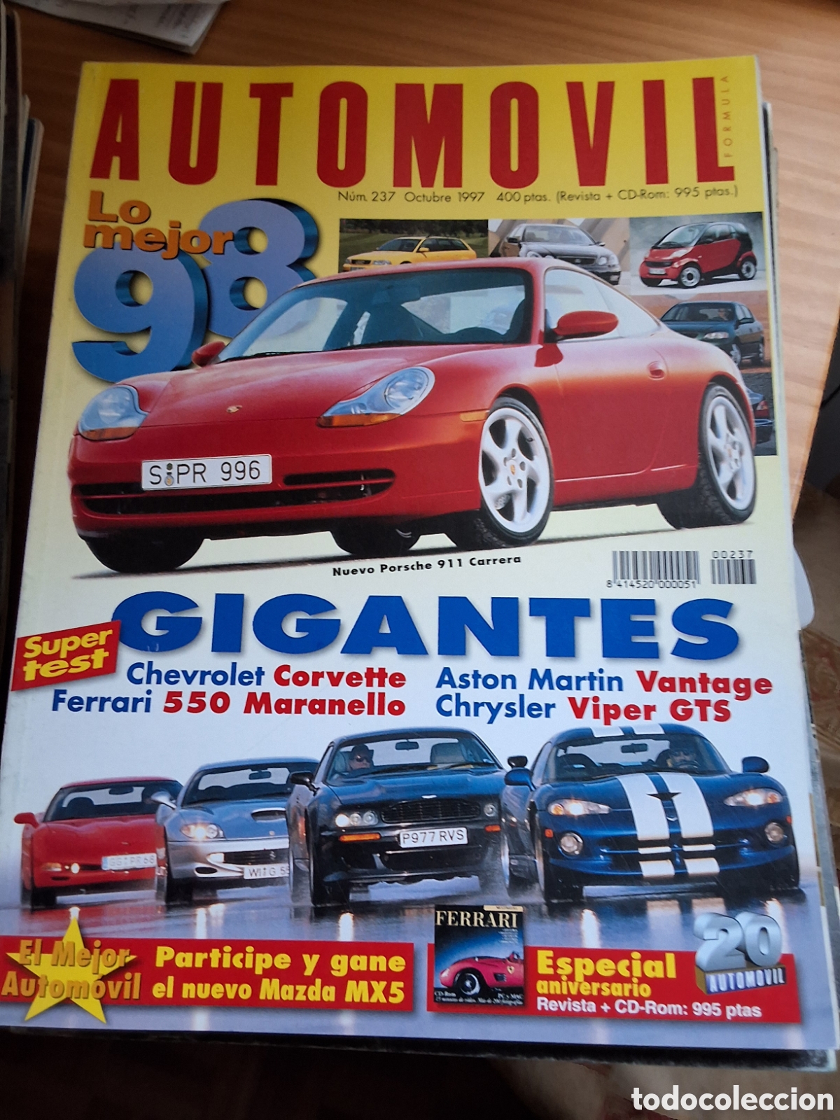 Carros: Automovil revista mensual n&uacute;mero 237 a&ntilde;o 1997 octubre