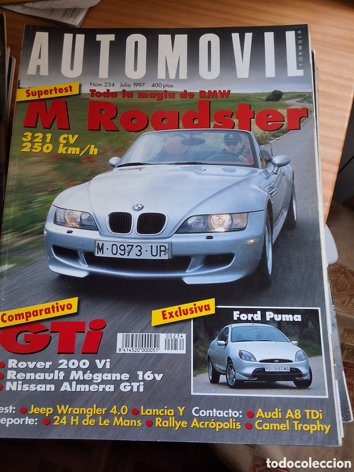 Carros: Automovil revista mensual n&uacute;mero 234 a&ntilde;o 1997 julio