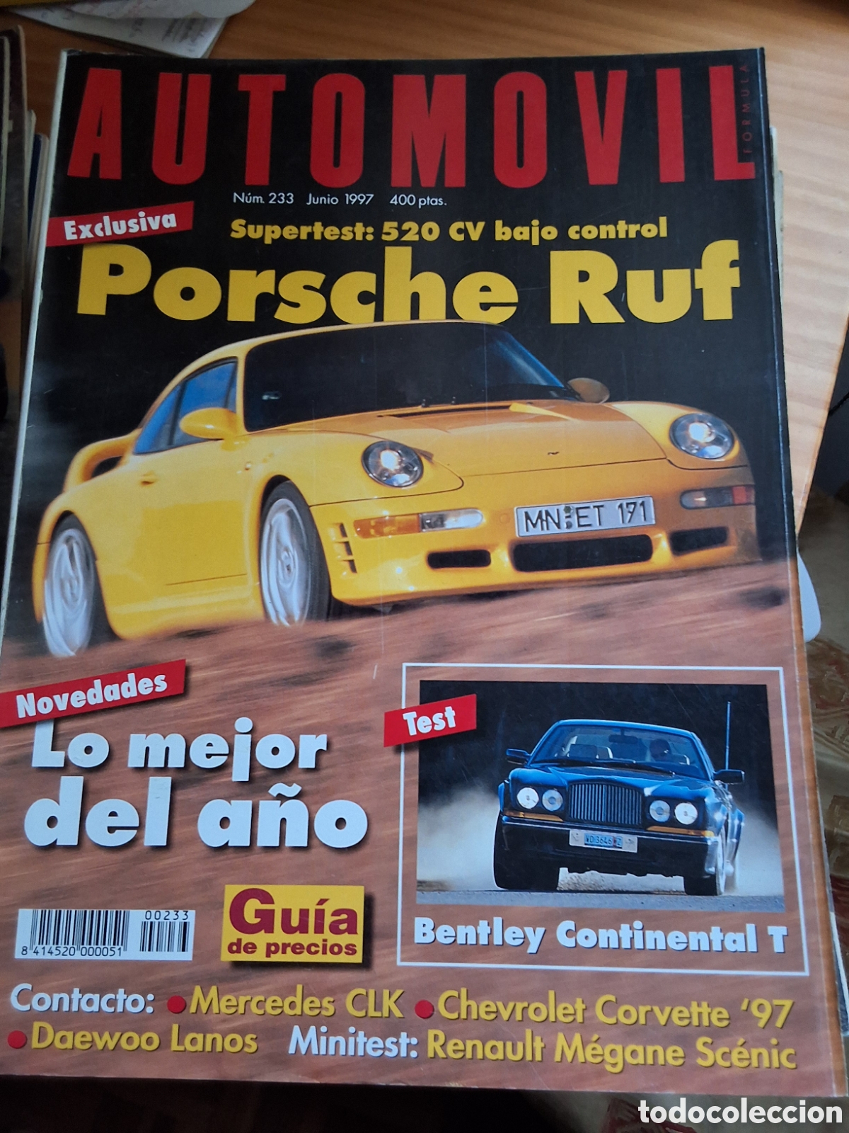 Carros: Automovil revista mensual n&uacute;mero 233 a&ntilde;o 1997 junio