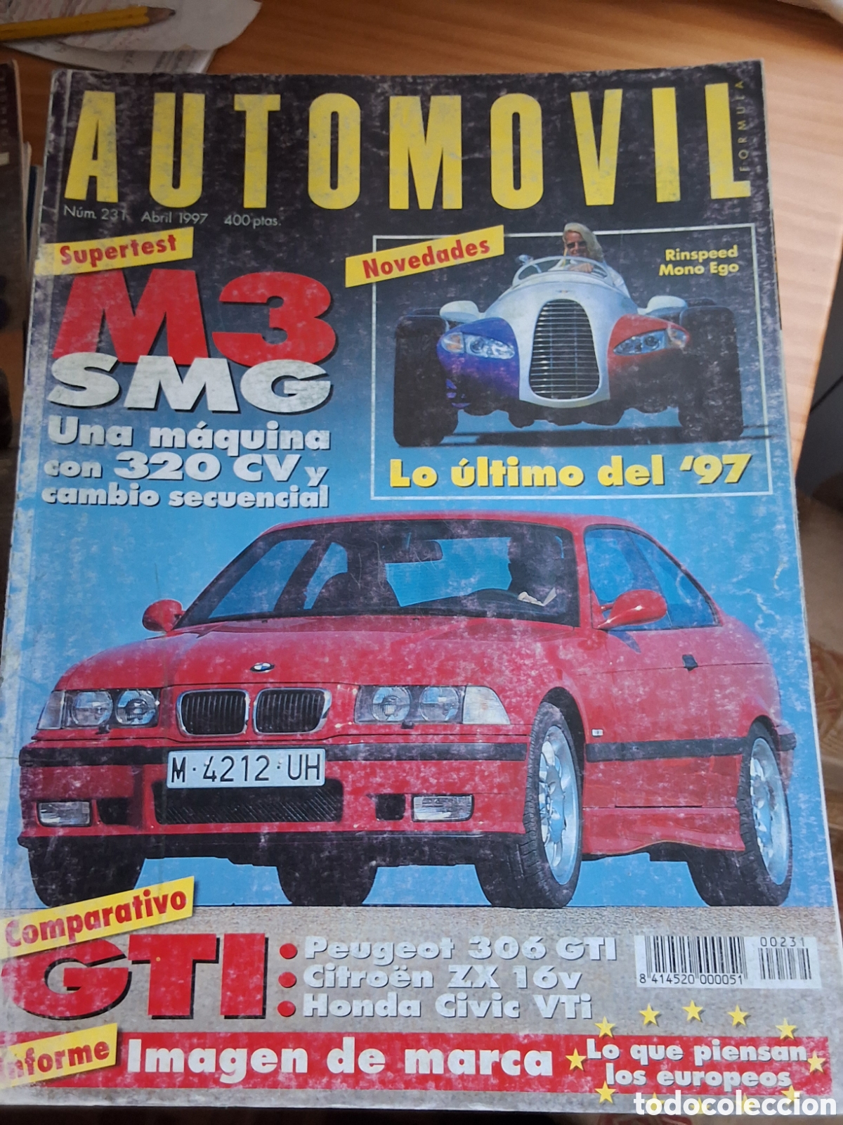 Carros: Automovil revista mensual n&uacute;mero 231 a&ntilde;o 1997 abril
