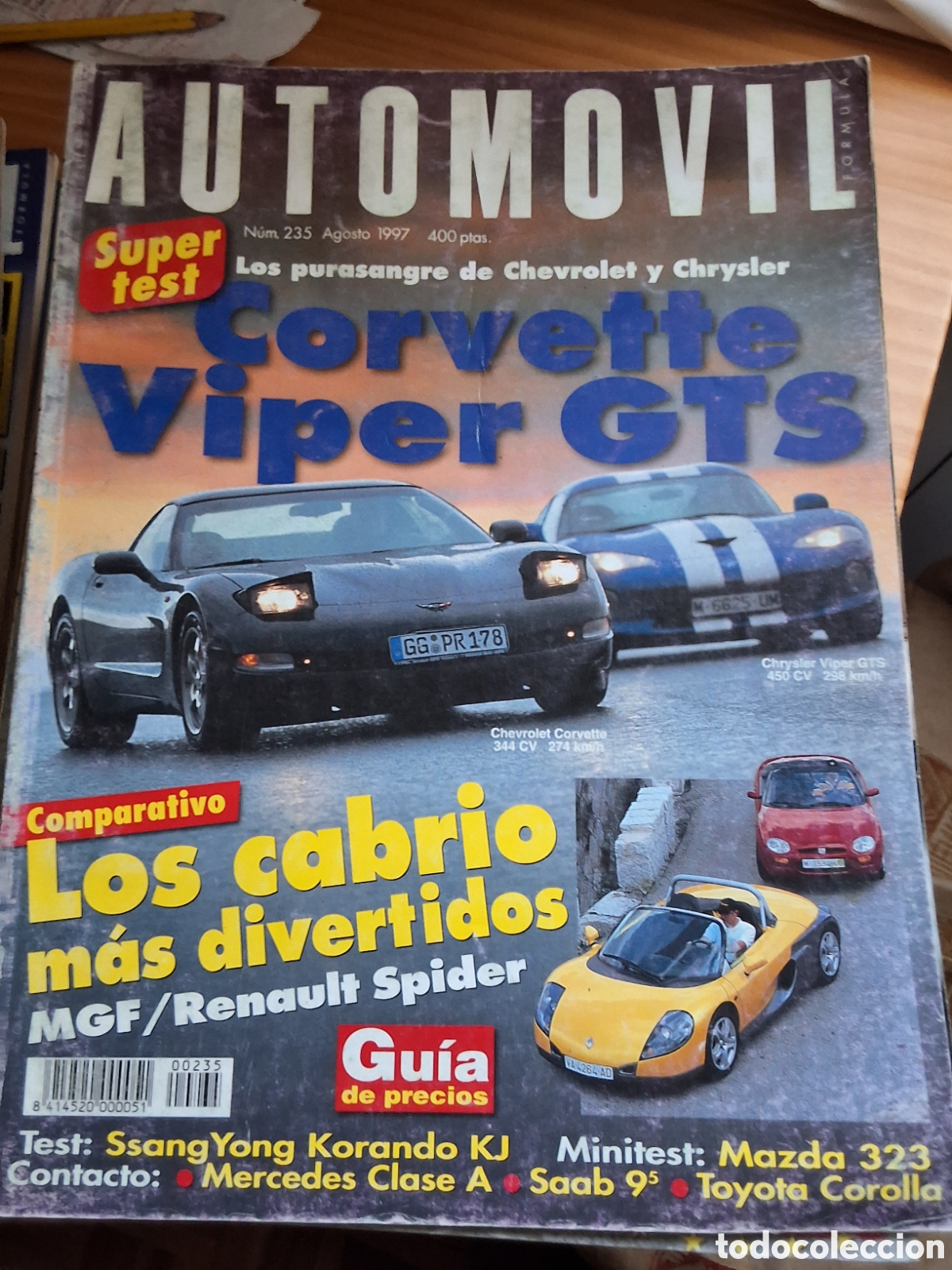 Carros: Automovil revista mensual n&uacute;mero 235 a&ntilde;o 1997 agosto