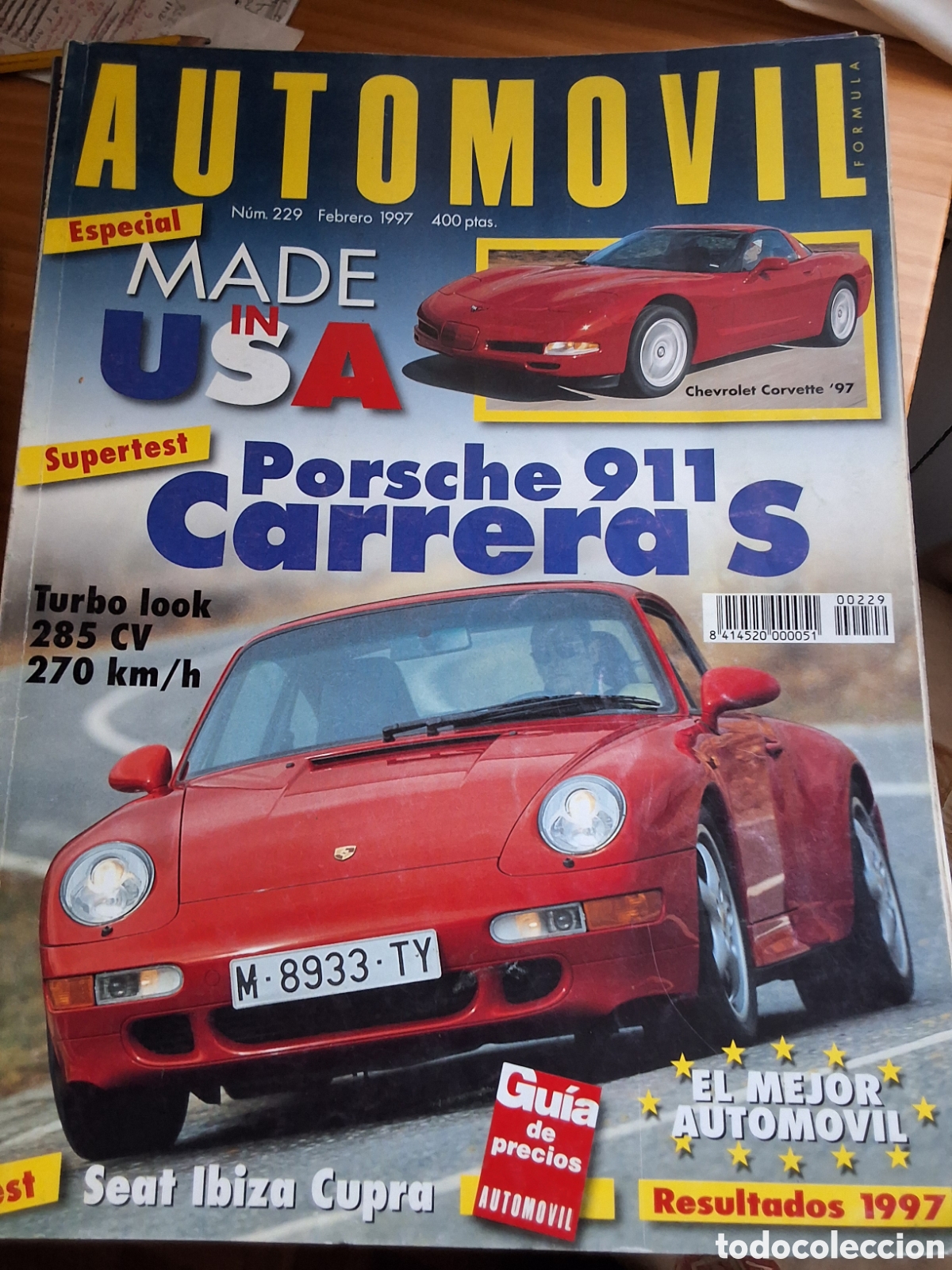 Carros: Automovil revista mensual n&uacute;mero 229 a&ntilde;o 1997 febrero