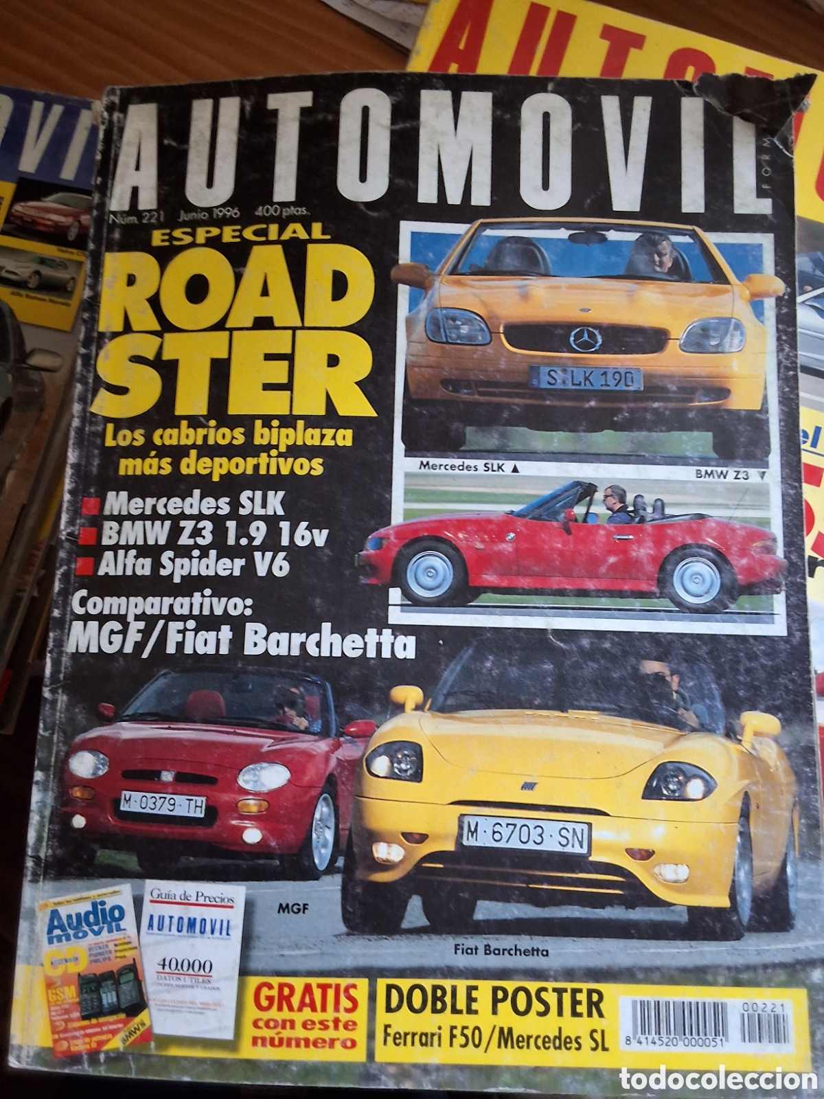 Carros: Automovil revista mensual n&uacute;mero 221 a&ntilde;o 1996 junio