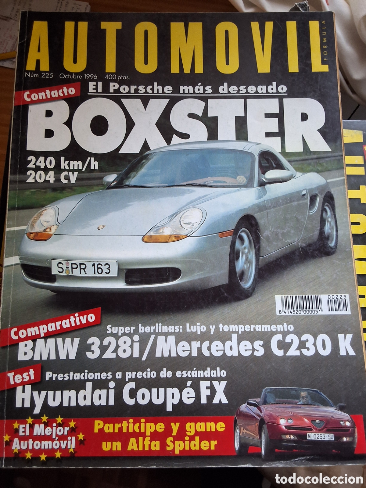 Carros: Automovil revista mensual n&uacute;mero 225 a&ntilde;o 1996 octubre