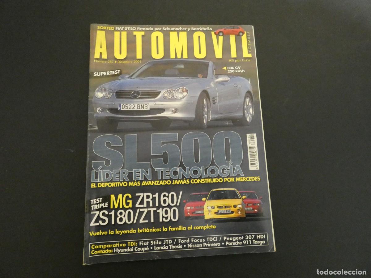 Coches: REVISTA COCHES AUTOMOVIL NUMERO 287 DICIEMBRE 2001 MERCEDES BENZ SL500