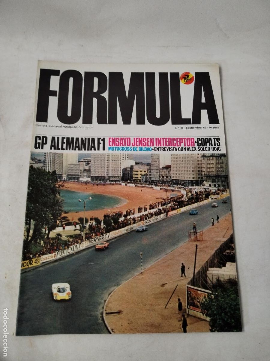Autos: revista formula n&ordm;35, septiembre 1969, ensayo jensen interceptor-copats, alex soler roig - c147