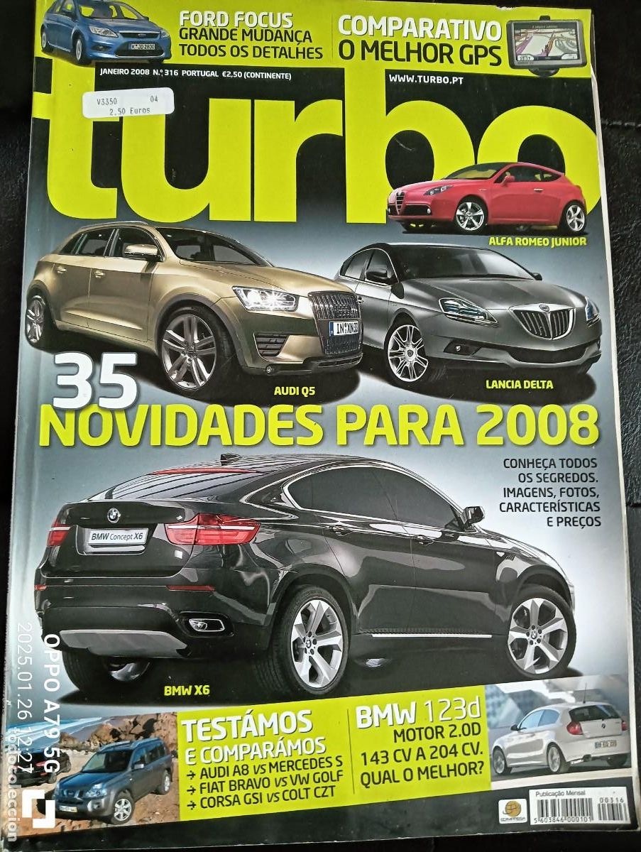 Autos: 2008 REVISTA TURBO - ALFA ROMEO JUNIOR - AUDI A8 VS MERCEDES S - FIAT BRAVO VS GOLF
