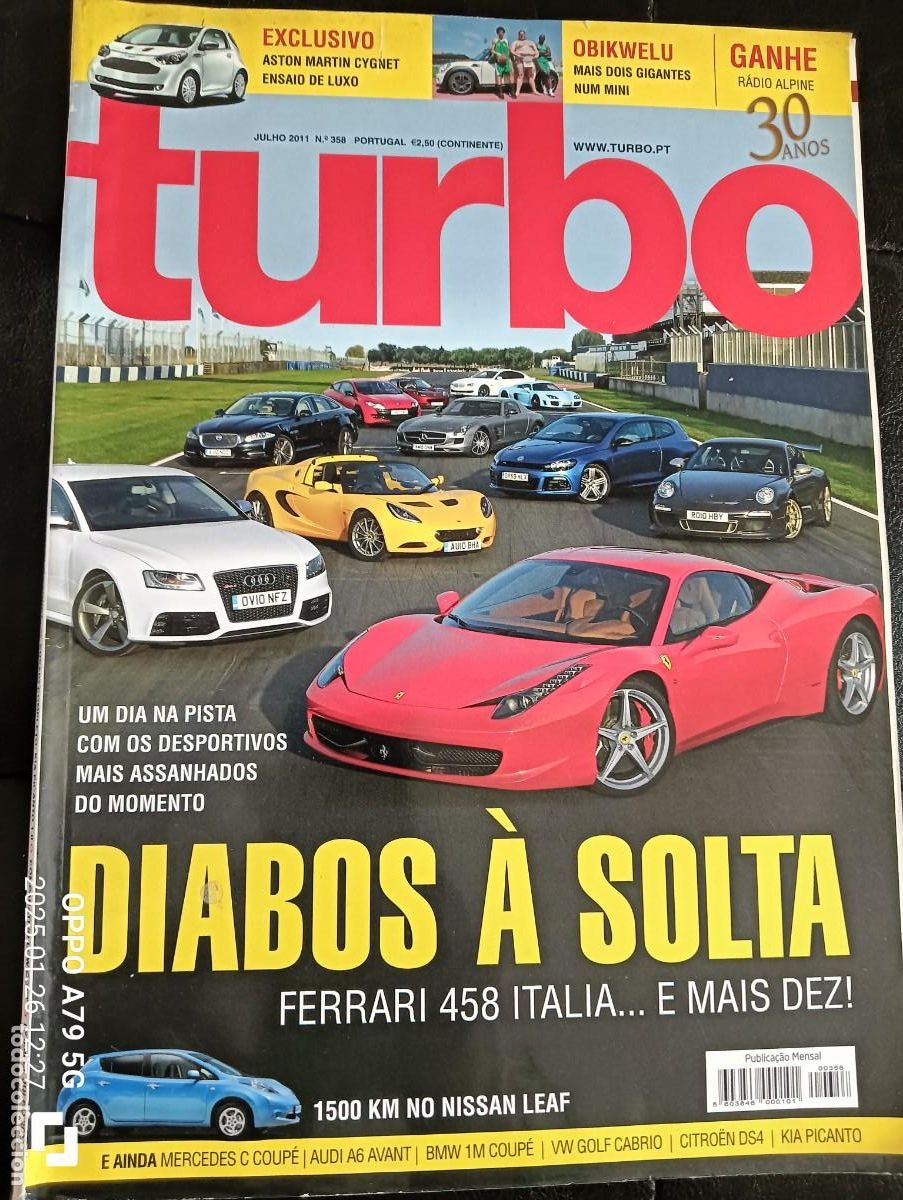 Autos: 2011 REVISTA TURBO - FERRARI 458 ITALIA - GRAN TESTE DESPORTIVOS