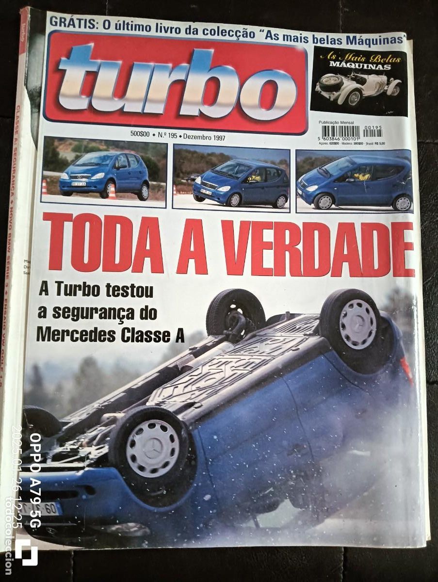 Coches: 1997 REVISTA TURBO - MERCEDES CLASSE A SEGURAN&Ccedil;A