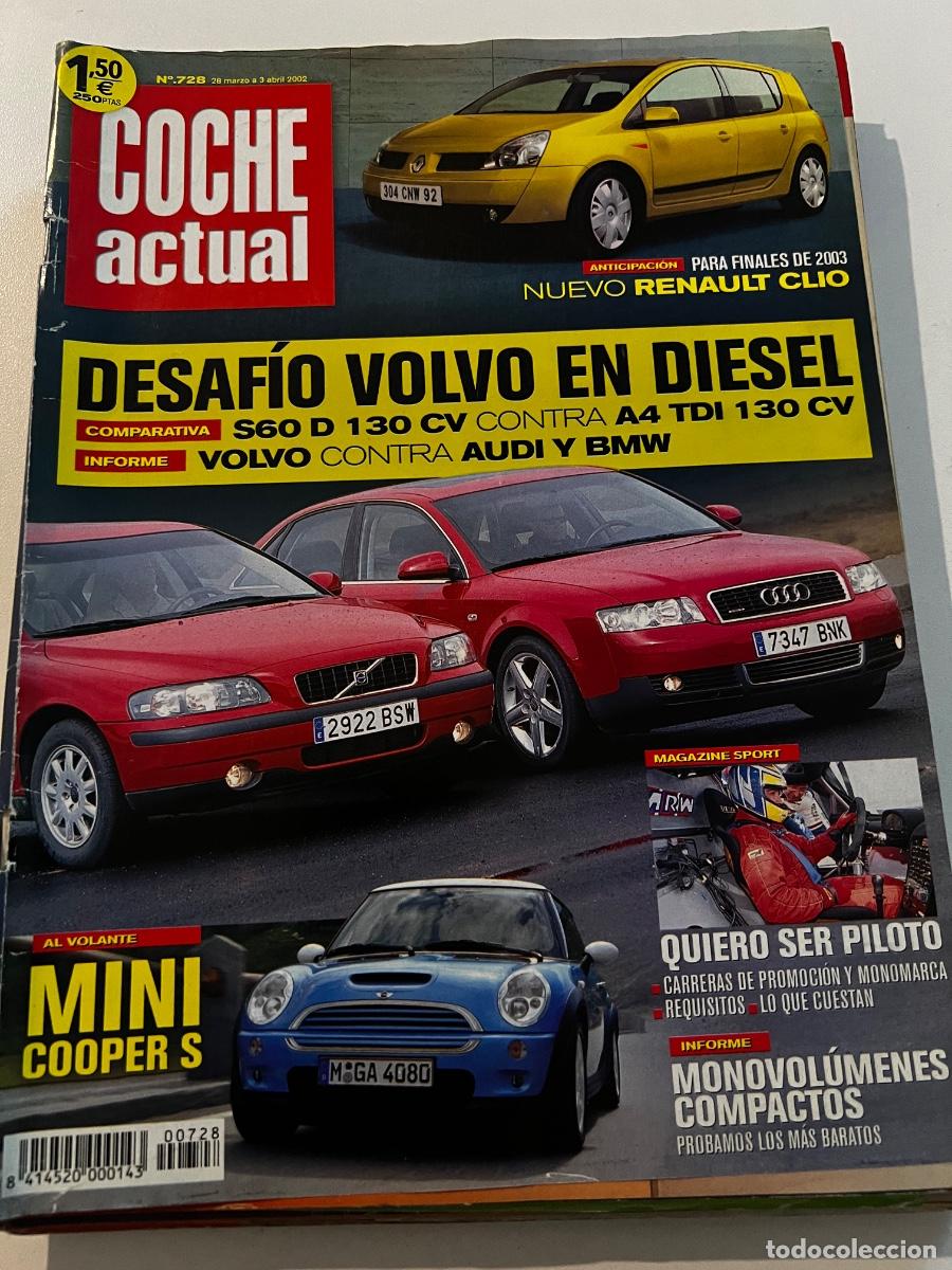 Voitures: COCHE ACTUAL. N&deg; 728. MARZO 2002. DESAF&Iacute;O VOLVO EN DI&Eacute;SEL. RENAULT CL&Iacute;O. A4 TDI 130 CV.