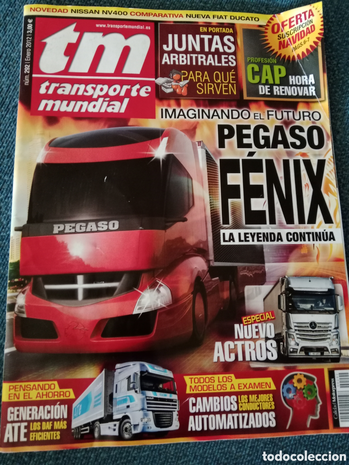 Voitures: Revista transporte mundial n. 292 de 2012 cami&oacute;n Pegaso