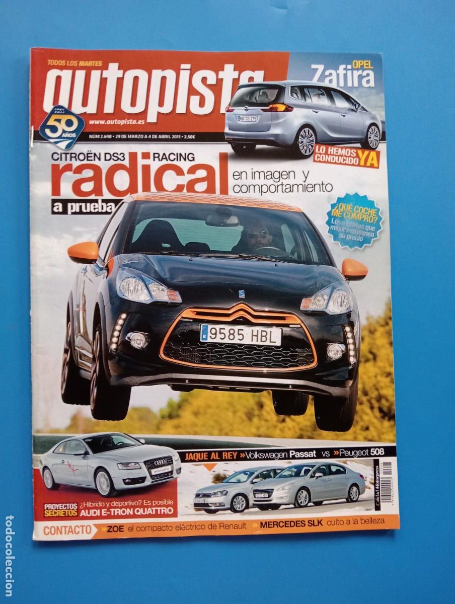 Coches: AUTOPISTA. N&ordm; 2698. MARZO 2011. PRUEBA: CITRO&Euml;N DS3 RACING. WRC AUSTRALIA. MORGAN 3 WHEELER. LEER.