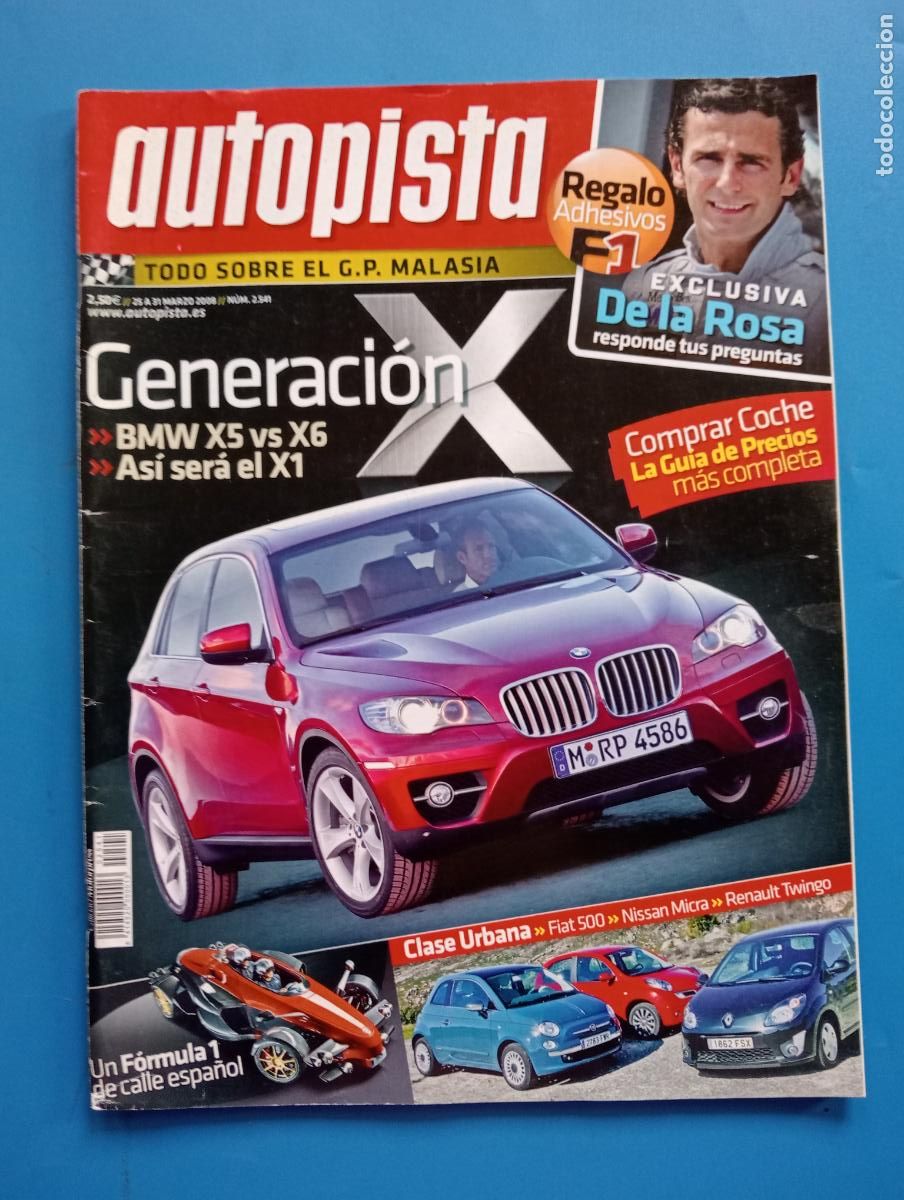 Voitures: AUTOPISTA. N&ordm; 2541. MARZO 2008. GENERACION BMW X5 VS X6, ASI SERA EL X1. CLASE URBANA. LEER.