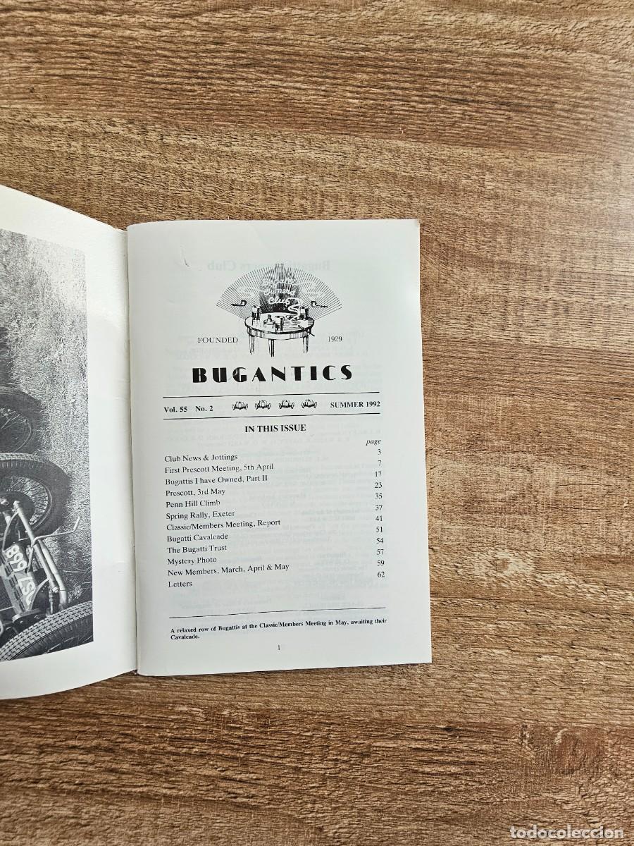 Coches: BUGANTICS - REVISTA DE LOS PROPIETARIOS DE UN BUGATTI - VERANO 1992 - Foto 2